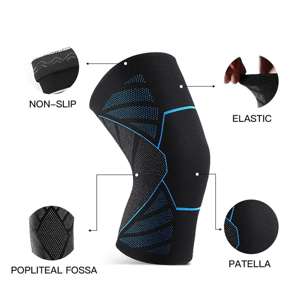 1PC Sports Compression Knee Brace, Adjustment Orthopedic Knee Pads For Work, Patella Protector, Volleyball, Running, Cycling