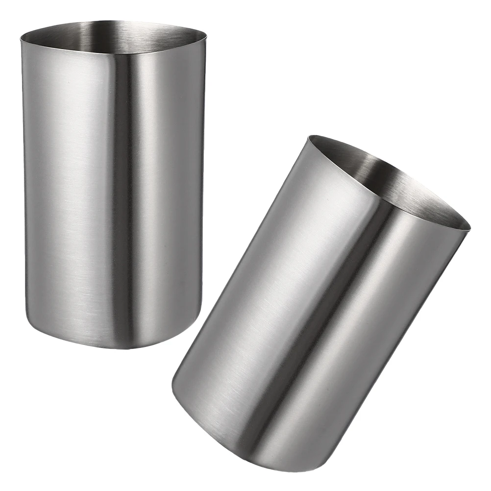 

2pcs Shatterproof Stainless Steel Cups Reusable Metal Drinking Glasses Stackable Pint Glasses For Kids Adults Coffee Tea