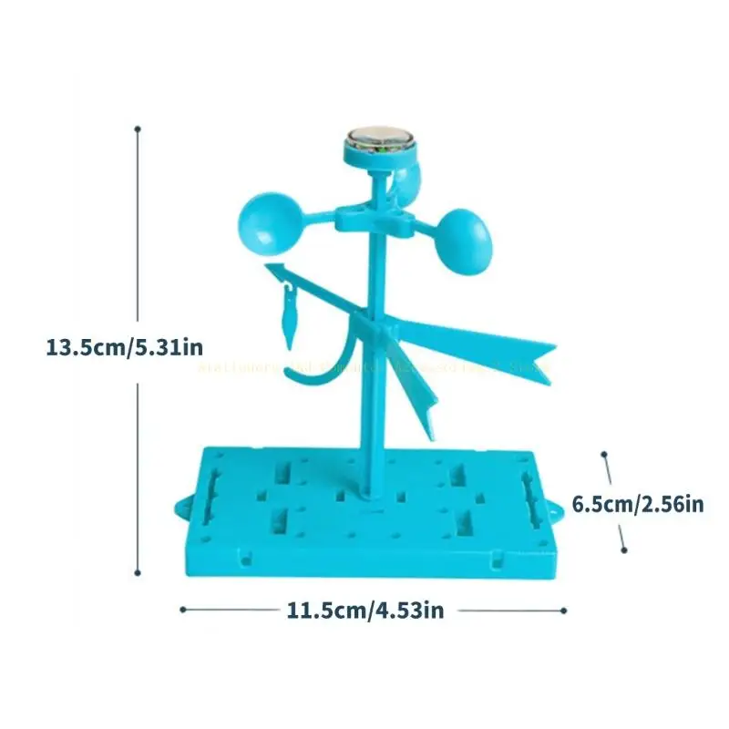 DIY Wind Vane Model Educational Toy STEM Physics Teaching Aid Kids Plastic Science Toy For Classroom Home Use