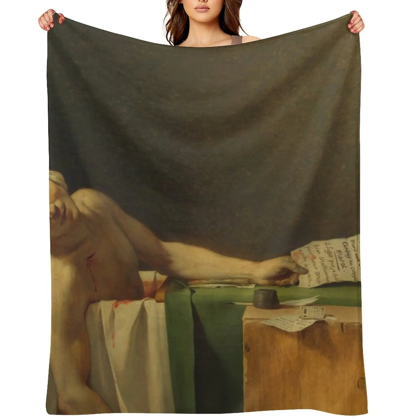 

David's Death of Marat Throw Blanket decorative Extra Large Throw Tourist Thins Blankets