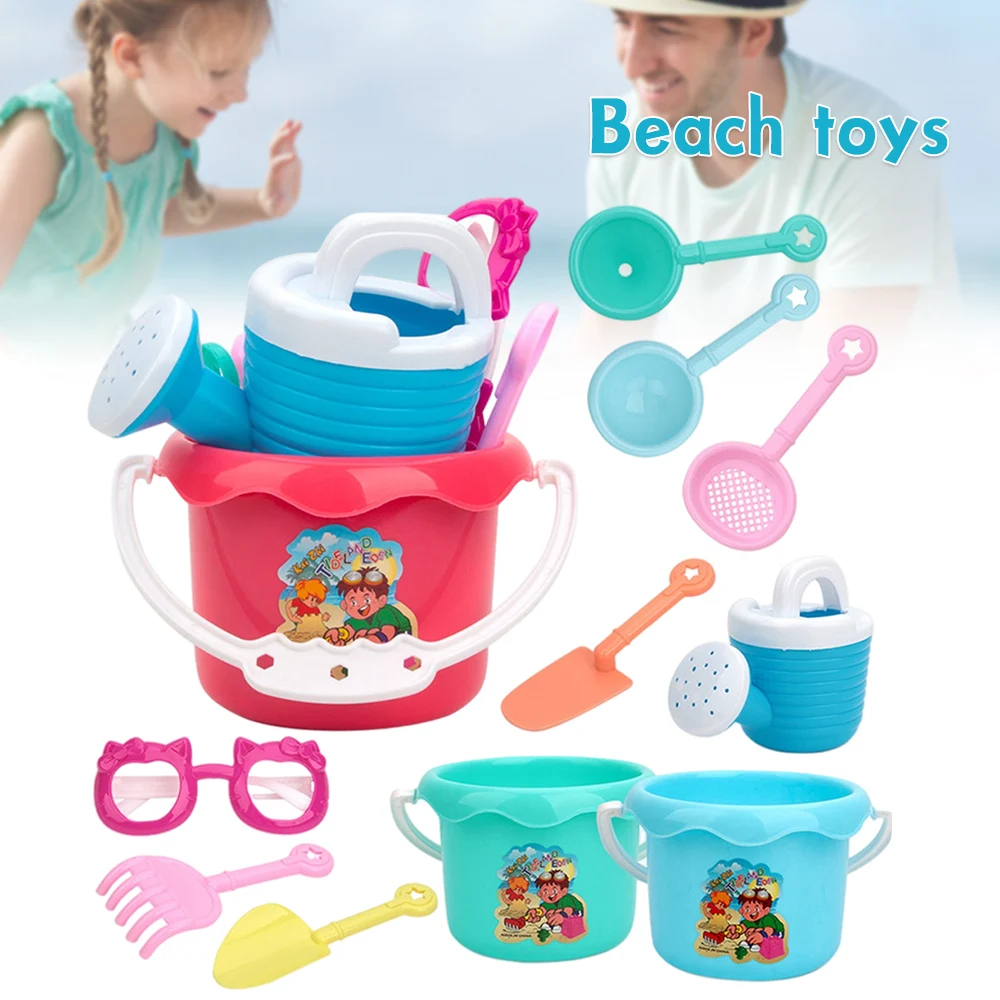 Veelkleurige strandspeelgoedset Herbruikbare strandemmer Schop Waterspeelgoed voor kinderen