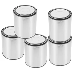 5pcs Empty Metal Paint Cans with Lids Empty Paint Cans Tiny Empty Pitch Small Metal Pails