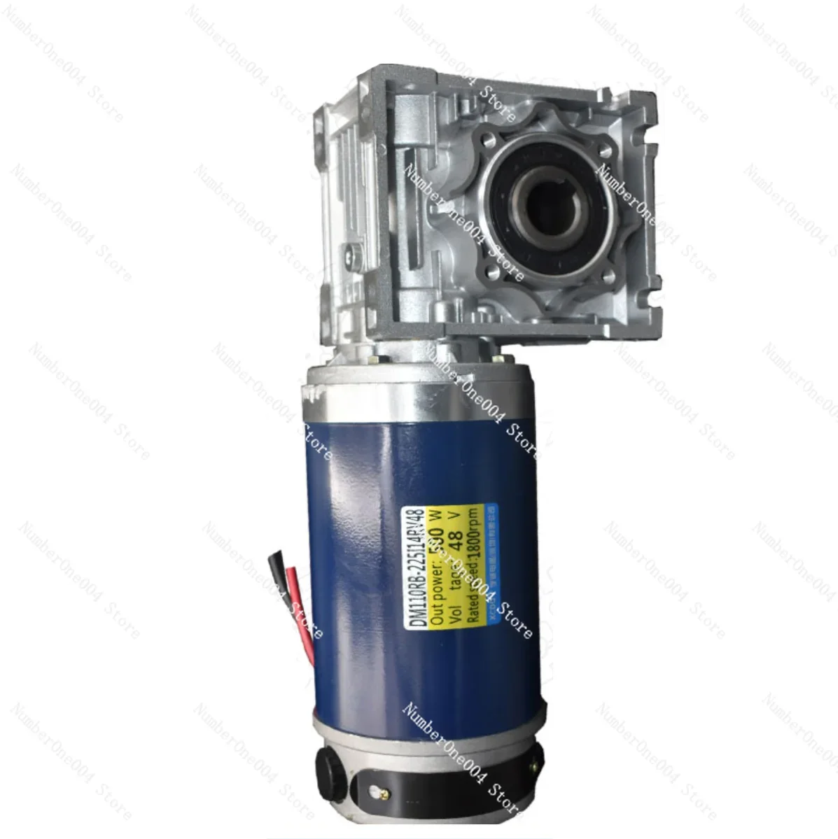 Applicable to 400W 500W 12V 24V 48V  DC motor + RV50 worm gear reducer, high torque, multi-speed