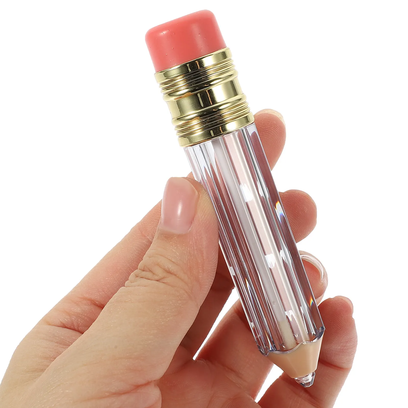 12Pcs Lip Gloss Tubes Pencil Shaped Clear Refillable Containers for Lip Balm Shower Gel Lotion Travel Makeup Sample