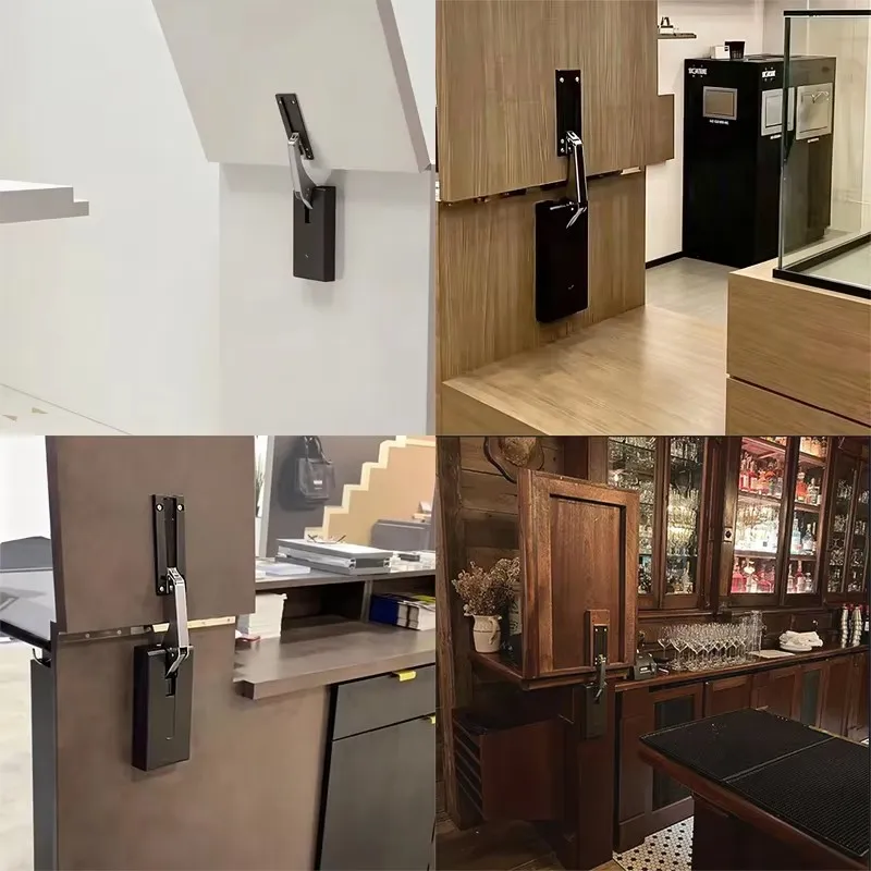 Soft close flip up hardware accessories  cabinet   door accessories lift countertop cover auxiliary device
