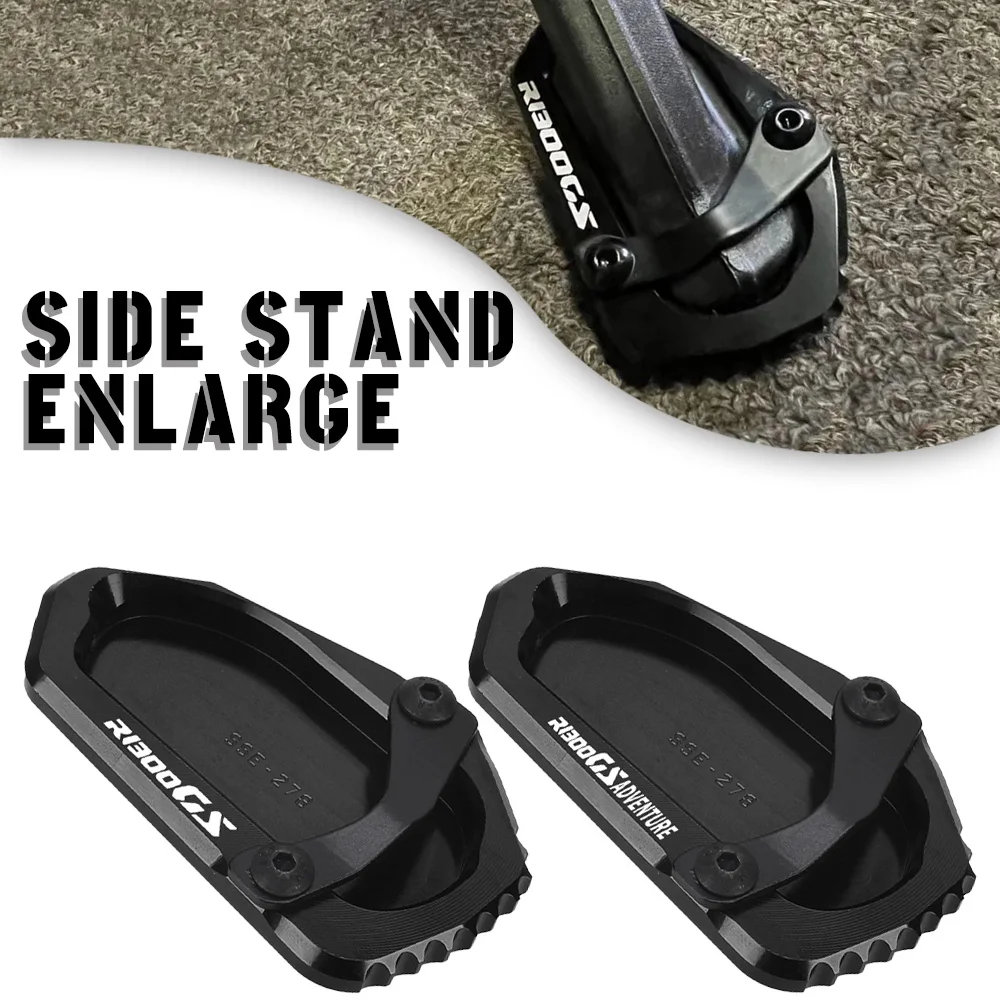 

2025 Motorcycle Kickstand Foot Side Stand Extension Pad Support Plate For BMW R1300GS R 1300 GS Trophy Triple Black 2024 2026