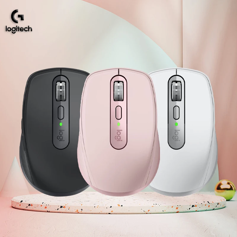 ماوس لاسلكي ميكانيكي للألعاب ثنائي الوضع من Logitech MX Anywhere 3S: تصميم مريح، متوافق تمامًا مع ألعاب المكتب