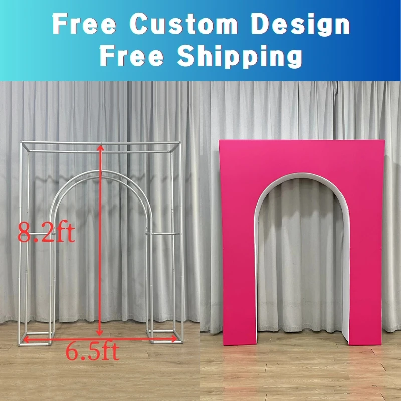 

3D Aluminum Wedding Arch Backdrop Bracket, Customizable Arch Backdrop Sets for Birthday Party, Balloon Decoration