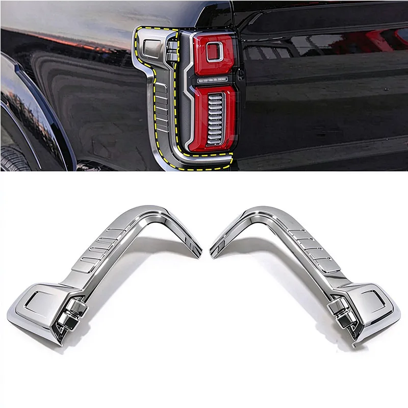For Great Wall Poer Gwm Cannon Alpha 2023-2026 Rear Tail Light Cover ABS Tailight Protector Guard Frame Car Exterior Accessories