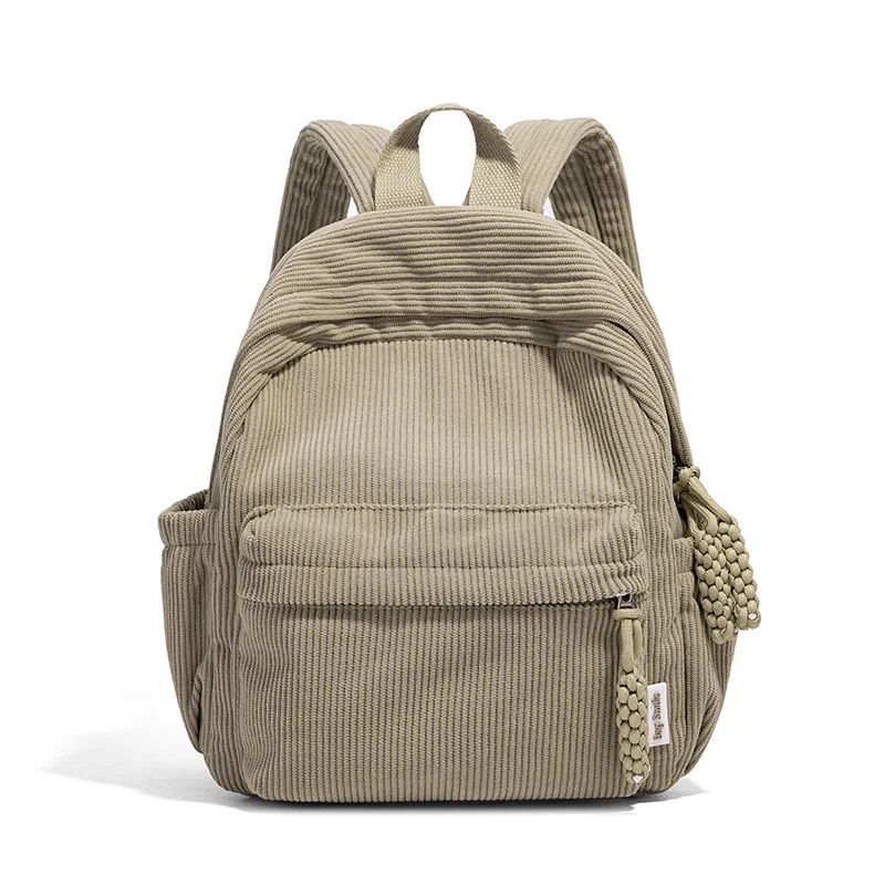 Women's Backpack Japanese Casual Simple Multifunctional Travel Shopping Large Capacity Corduroy Women's Small Backpack