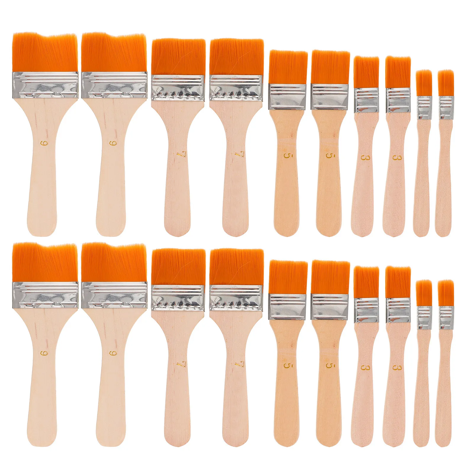 50pcs-oil-painting-brushes-flat-wooden-handle-nylon-paint-brush-set-suitable-for-acrylic-watercolor-art-craft-drawing-projects
