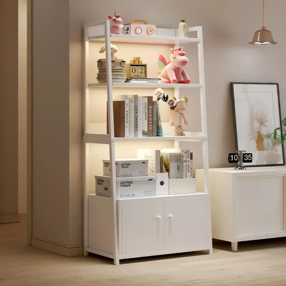 Drabina biały regał metalowa szafka wyświetlacz Decor półka na książki pokój dziecięcy nowoczesne skandynawskie minimalistyczne meble trapezowy