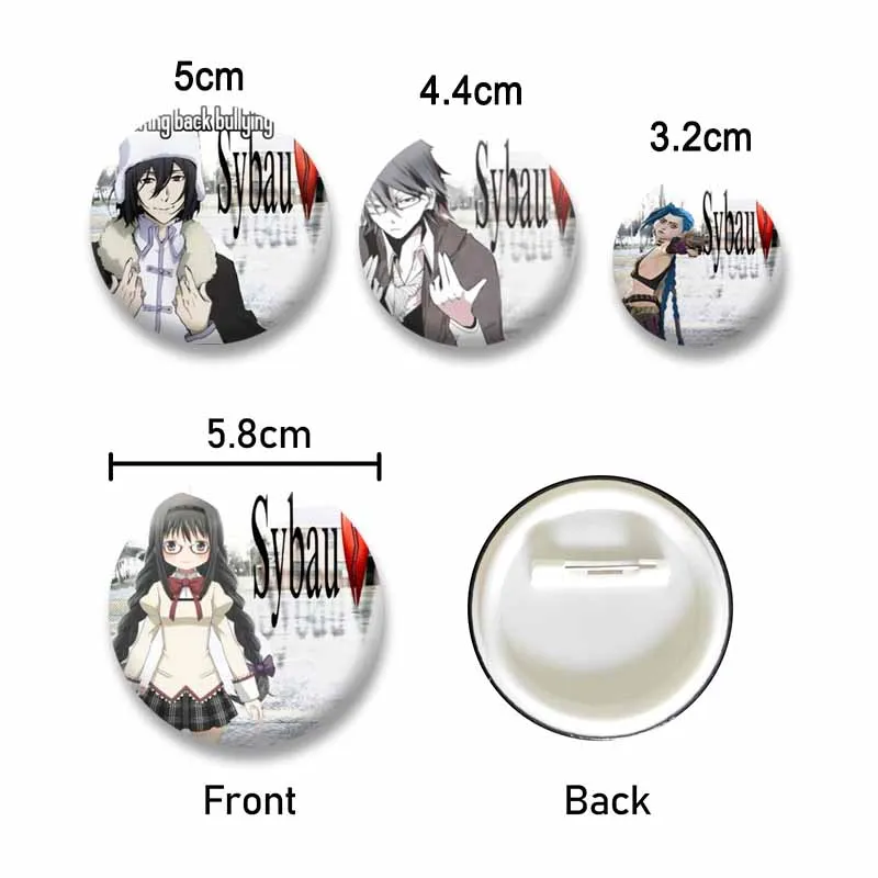 Creative Funny Sybau Meme Coin Brooch on Bag Clothing Accessories Cartoon Role Gojo Till Cosplay Badges Jewelry Pins Toys Gifts