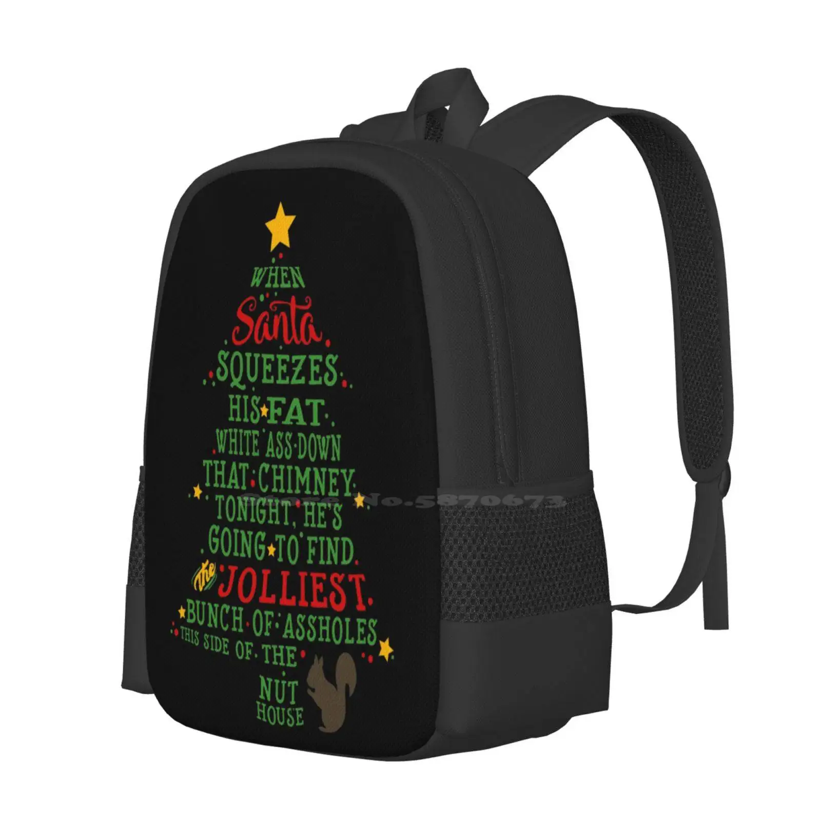 Jolliest Bunch Of A-Holes Backpack For Student School Laptop Travel Bag Tree Funny Holiday 1980S Chevy Chase National Lampoons