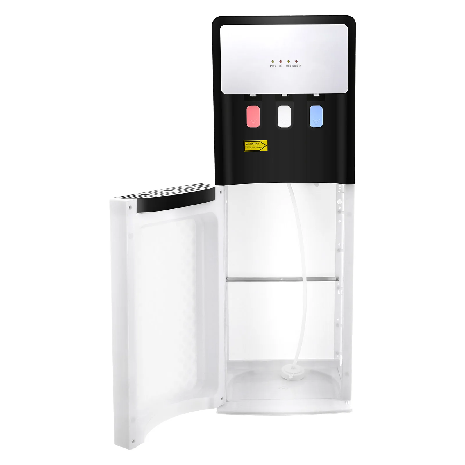 Water Cooler Dispenser White SJYTD-6, Bottom Load Hot Cold Water Dispenser with 3 Faucets, Durable Rustproof PP Body for Home Use