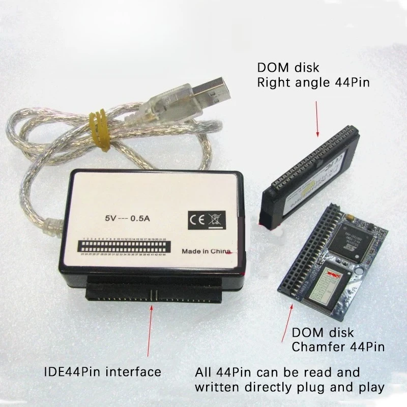 IDE44-pin DOM electronic disk reader, USB to DOM disk reader, 44-pin special converter, IDE to USB interface