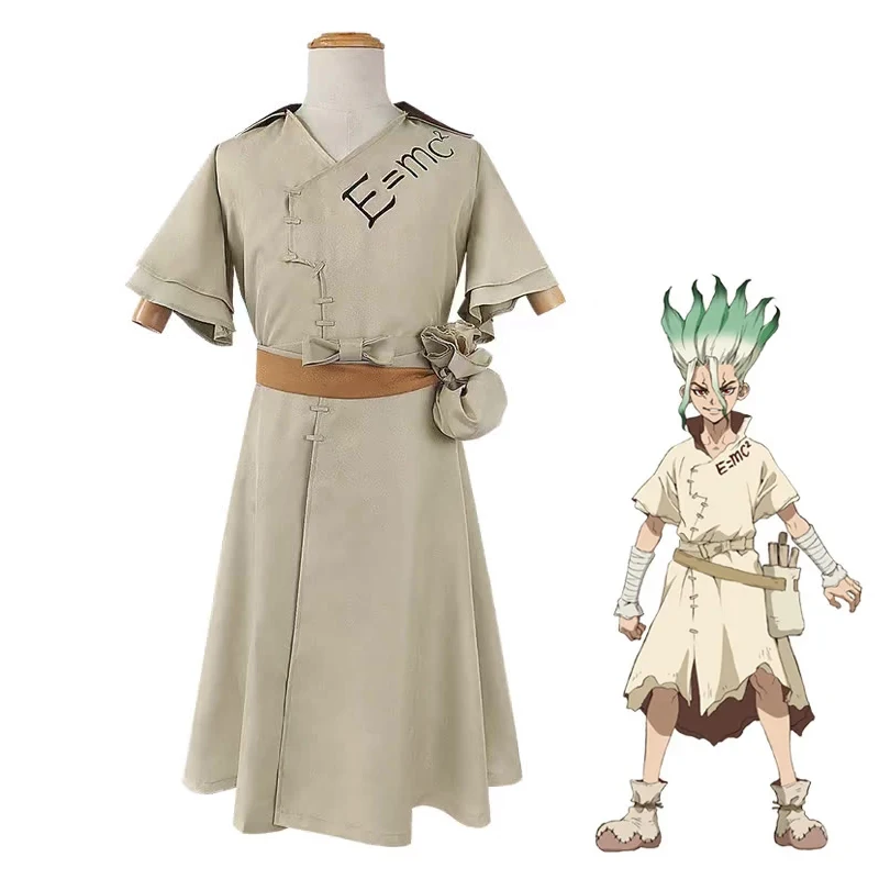 Disfraz de Cosplay de Anime para hombres adultos, uniforme de Senku, traje de fiesta de Carnaval de Halloween