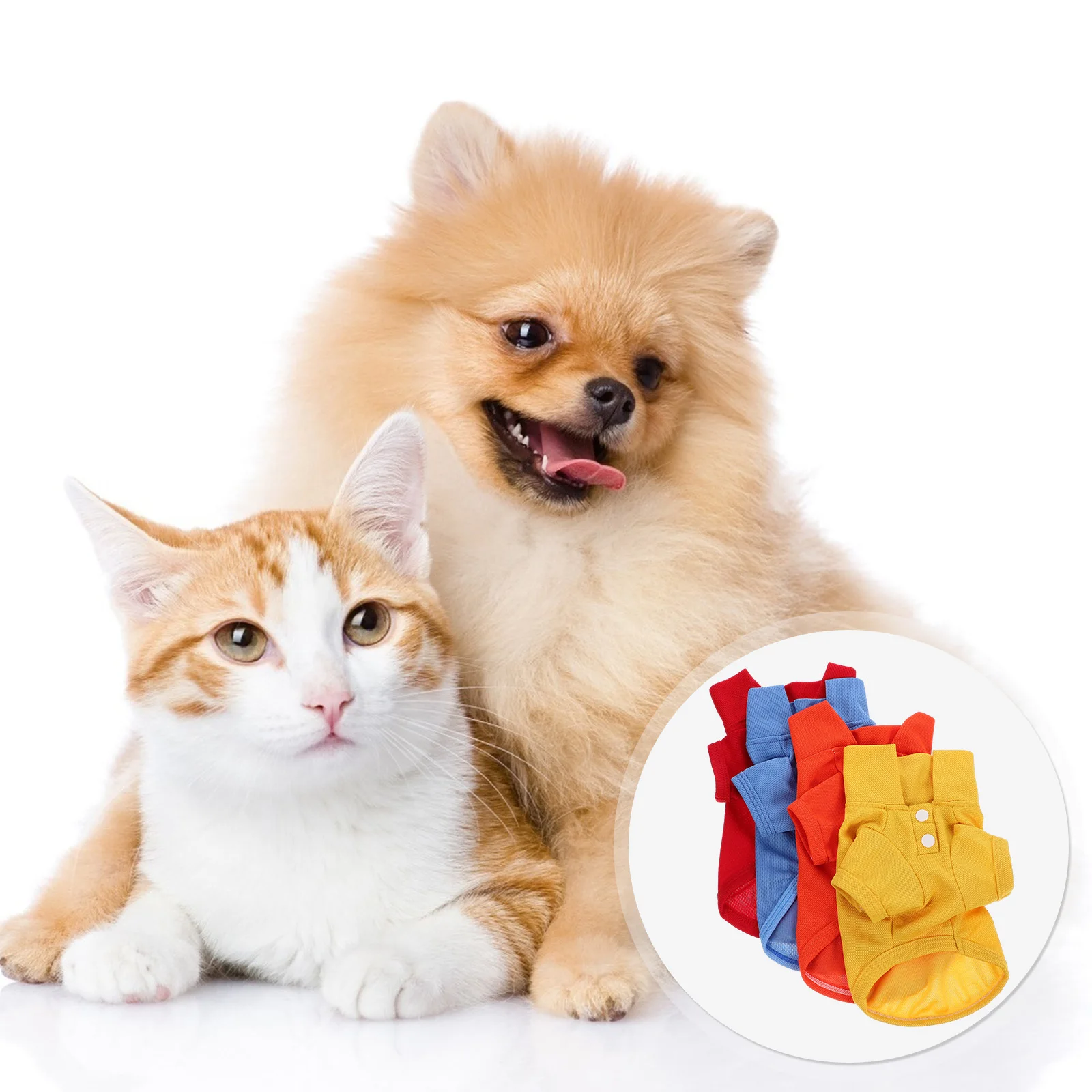 

4Pcs Puppy Outfit Pet Dog Shirt Comfortable Breathable Summer Puppy Shirt Adorable Dog Clothes Size S Pet T-Shirt