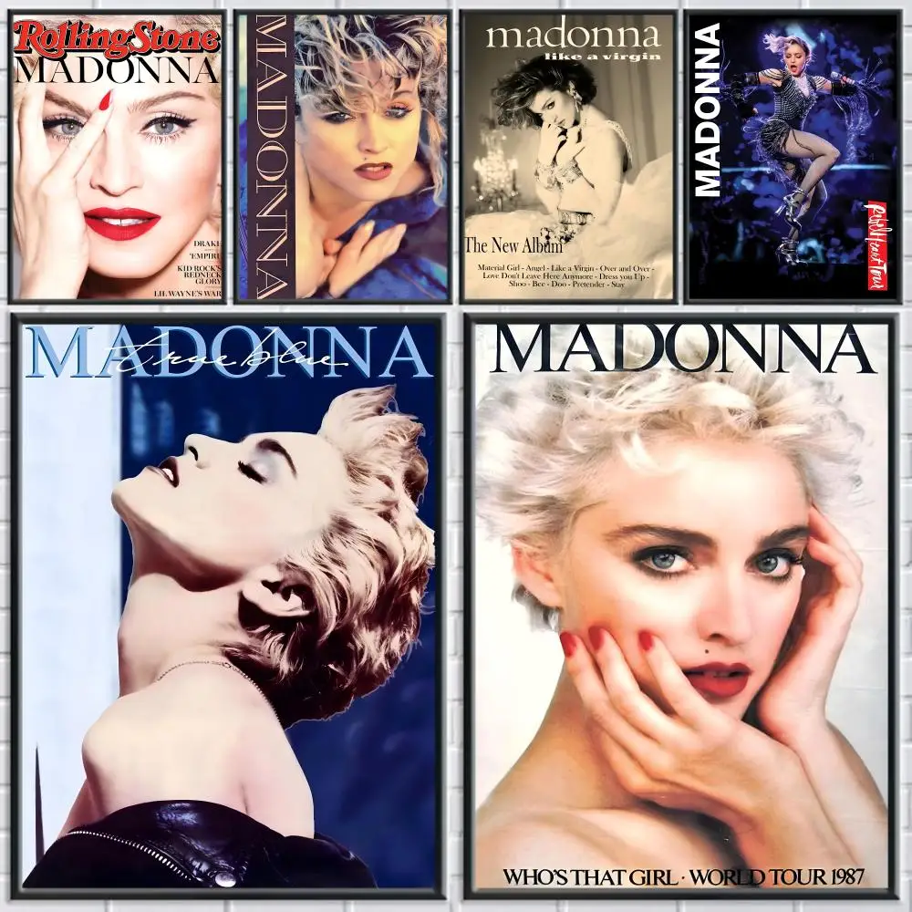 Poster mit der Queen of Pop-Sängerin M-Madonna Louise-L, moderne und elegante Wandaufkleber für Heimdekoration, Wohnzimmer, Schlafsaal, Wandkunst