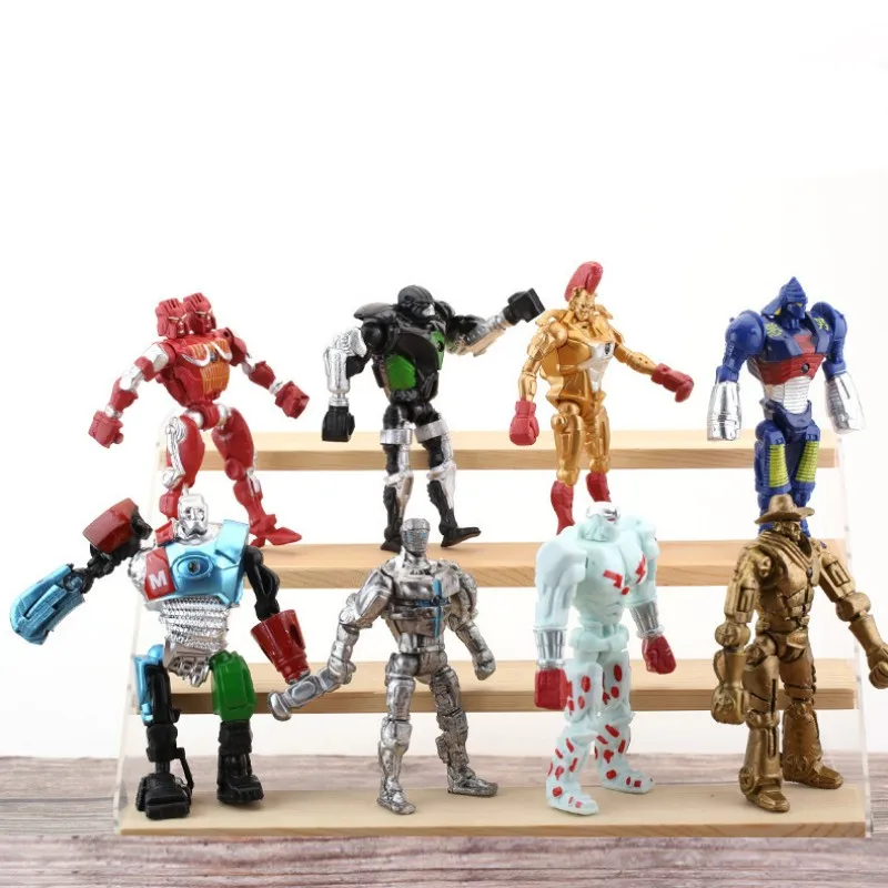 8pcs/Set 13cm  Ea30-20 Real Steel Zeus Atom Midas Adam Raider Robot Model Toys Gift Action Figure Hobby Decoration Doll Toys