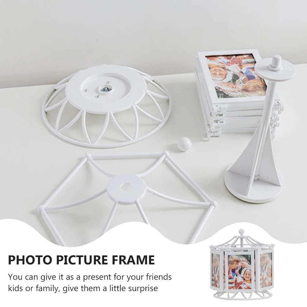 

Rotating Picture Frame Tabletop Photo Display Stand 360 Degree Rotation Home Decor Chic Beautiful Look Gift Photo Display Frame