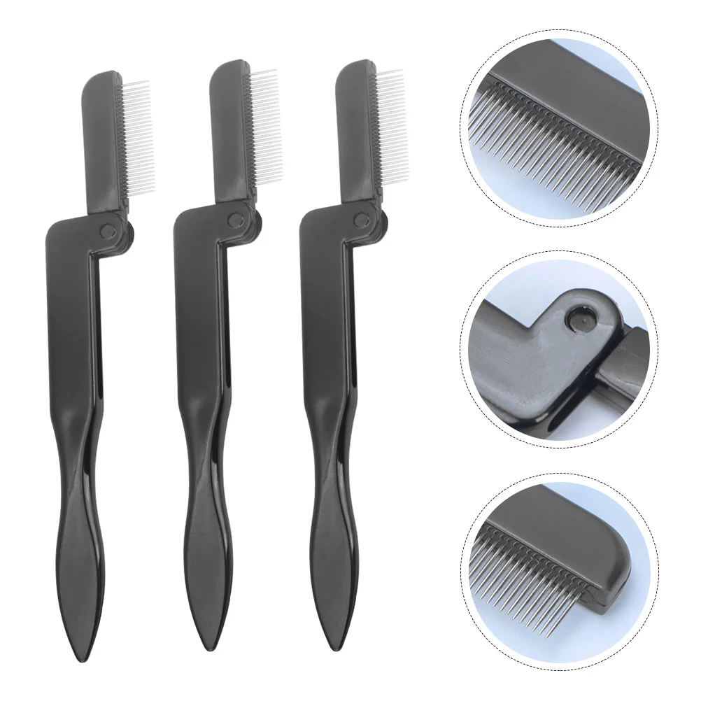 

3Pcs Foldable Eyelash Comb Eyebrow Brush Portable Makeup Brush Eyebrow Grooming Multipurpose Tool Folding Eyelash Combs