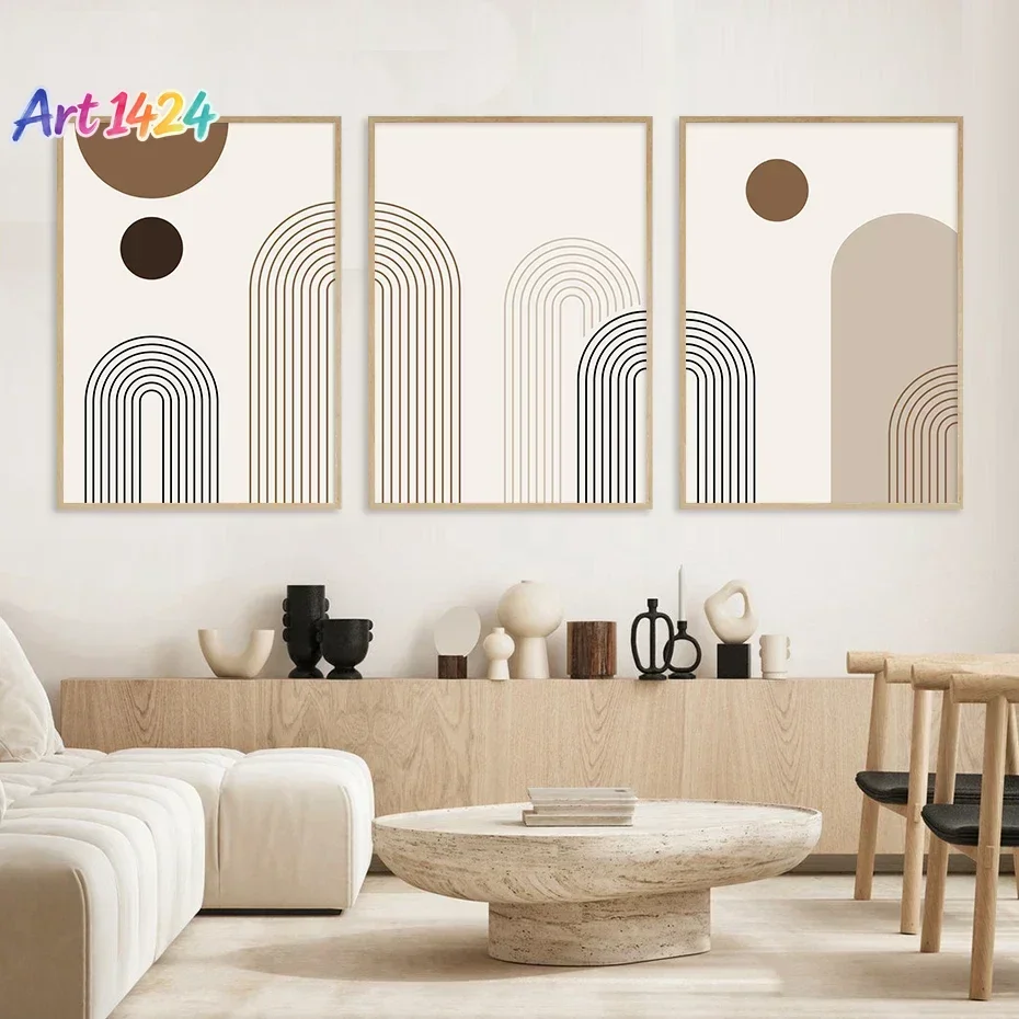 Abstract Geometric Line Boho Posters Canvas Painting Wall Art Print Pictures for Bedroom Living Room Interior Home Decoration