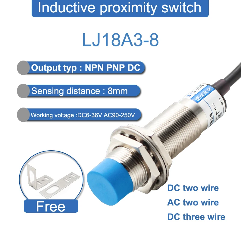 Dwa lub trzy lub cztery przewody NPN PNP NO NC LJ18A3-8-Z/BX/AX/BY/AY/EZ/DZ/EX metalowe indukcyjne czujnik zbliżeniowy