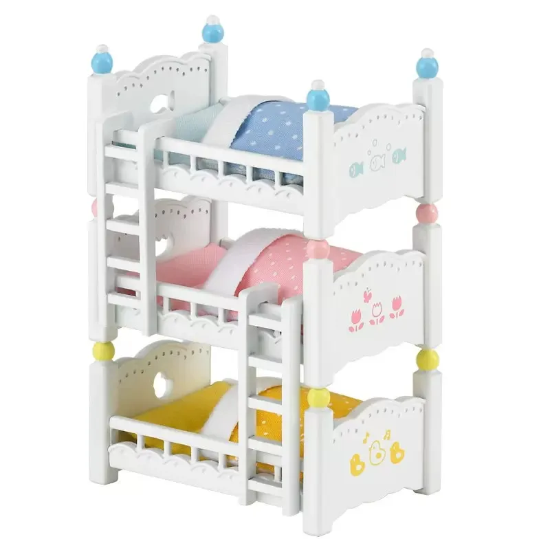 Sylvanische Families Poppenhuis Speelset Meubels Drievoudige Stapelbedden Set Accessoires Speelgoed Geen Figuur Nieuw In Doos 4448