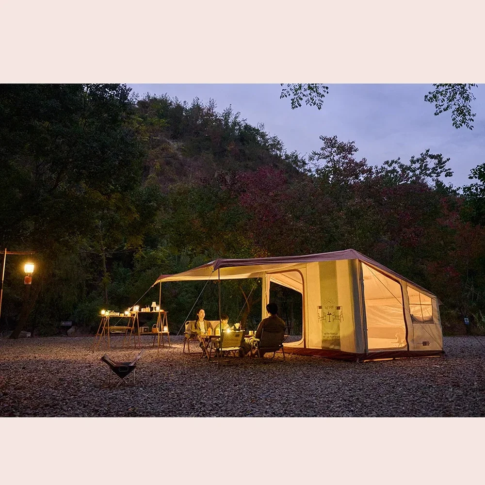 Палатка для кемпинга, уличная портативная надувная палатка, семейная туристическая водонепроницаемая палатка в салоне, большое пространство, укрытие для пешего туризма