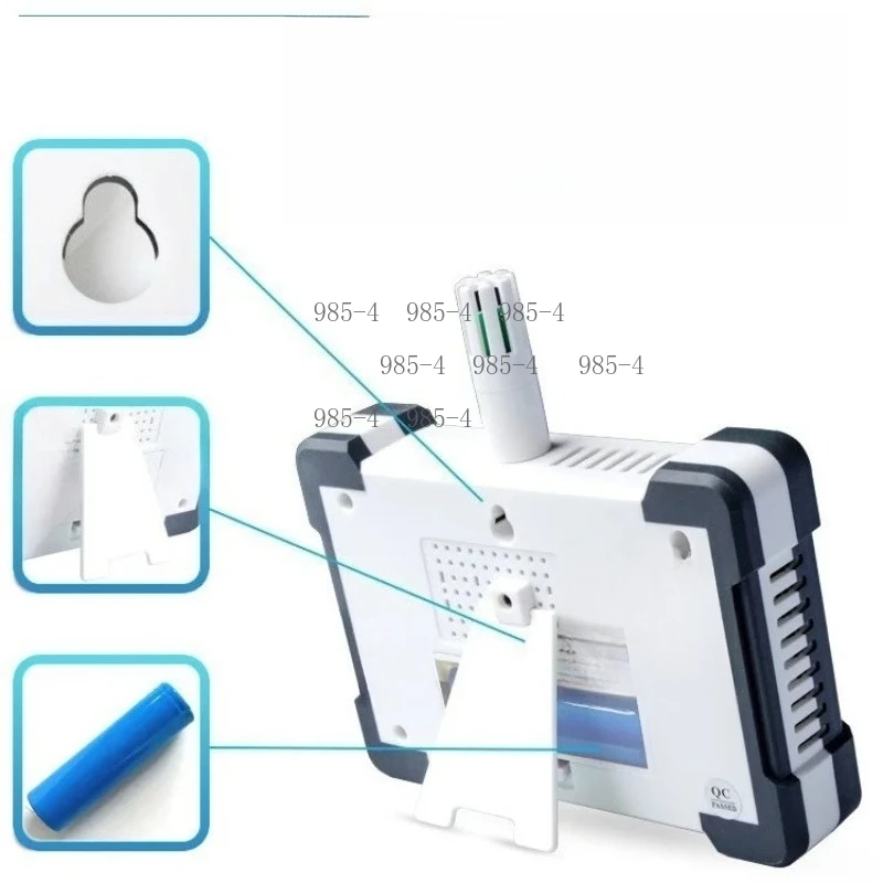 Portable Air Quality Detector, Hcho PM2.5 Tvoc AQI Humidity Dust Particle Gas Analyzer Meter Tool