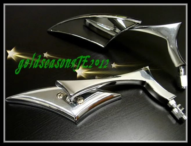 SPEAR CUSTOM CHROME MINI SIDE MIRRORS for Harley  Sportster Dyna Softail