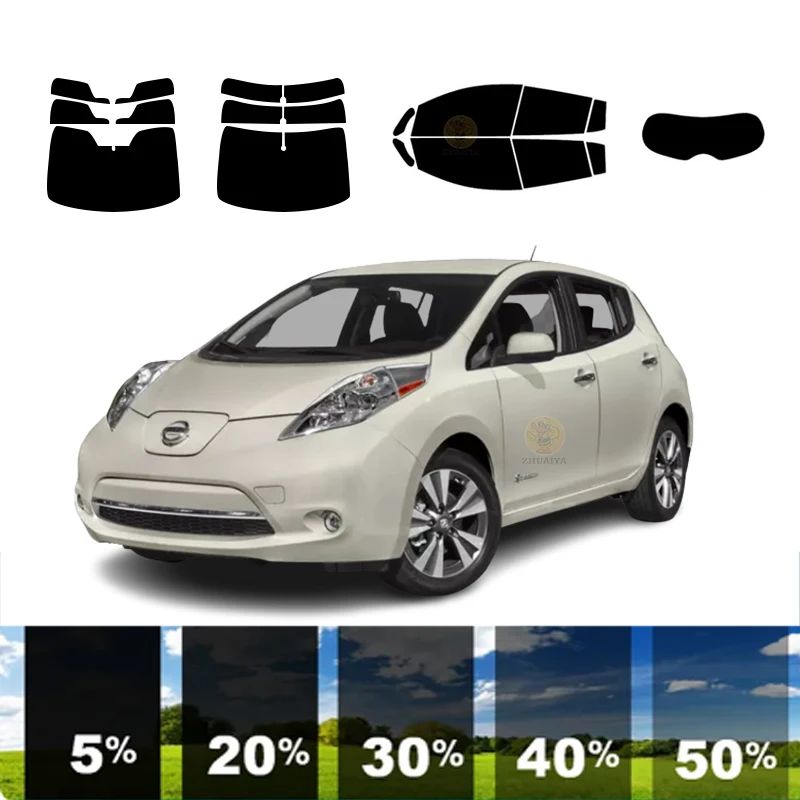 precut Removable Window Tint Film For Car 100% UVR 5%-70%VLT Heat Insulation Carbon ﻿For NISSAN LEAF 4 DR HATCH 2011-2017