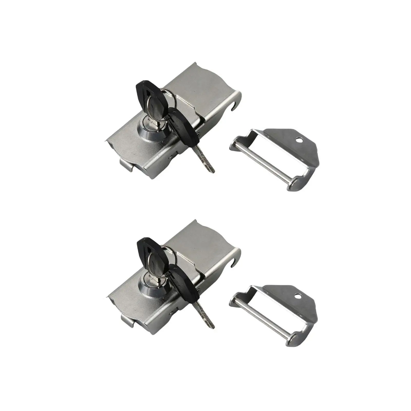Motorcycle Rear Trunk Case Lock Durable Stainless Steel Keyed Fittings for Electric Scooter Storage