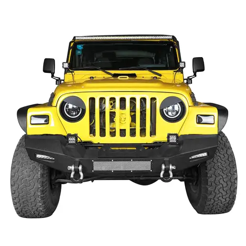 Imagen 2 del producto Biseles de faros negros mate, cubierta Angry Bird compatible con Jeep Wrangler TJ 1997-2007-par
