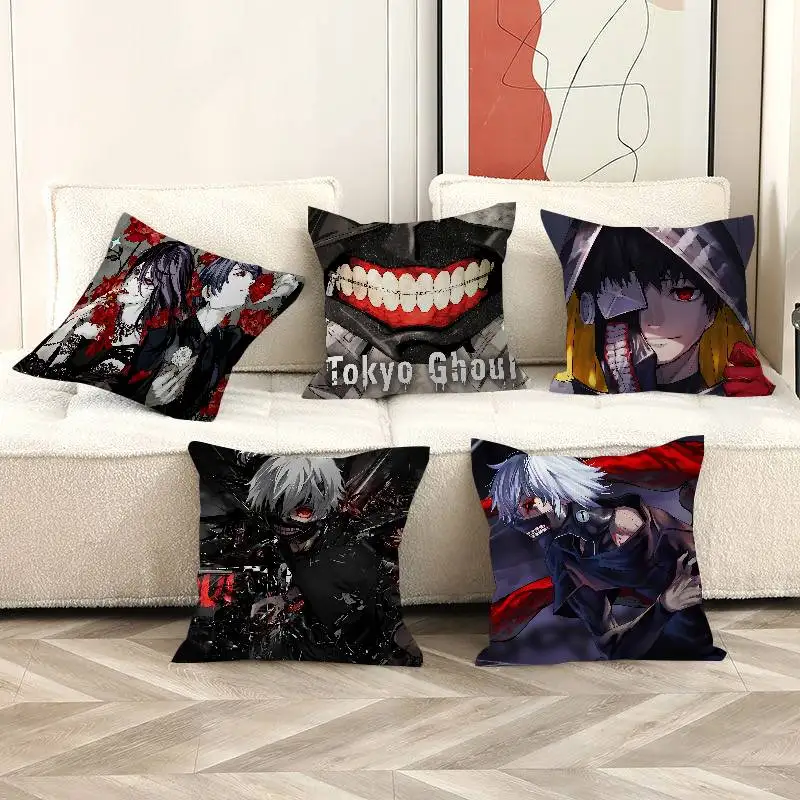 Popular Anime T-Tokyo G-Ghoul Cushion Cover Decorative Pillow Sofa Home Decor Case Pillow Cases