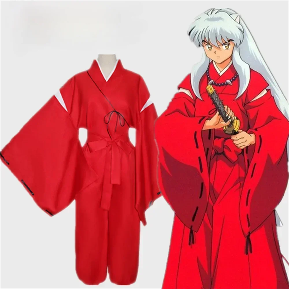 Anime Inuyasha Higurashi Kagome Kikyo Cosplay Kostuum Kimonos Pruik Schoenen Sets Halloween Voor Vrouw Mannen