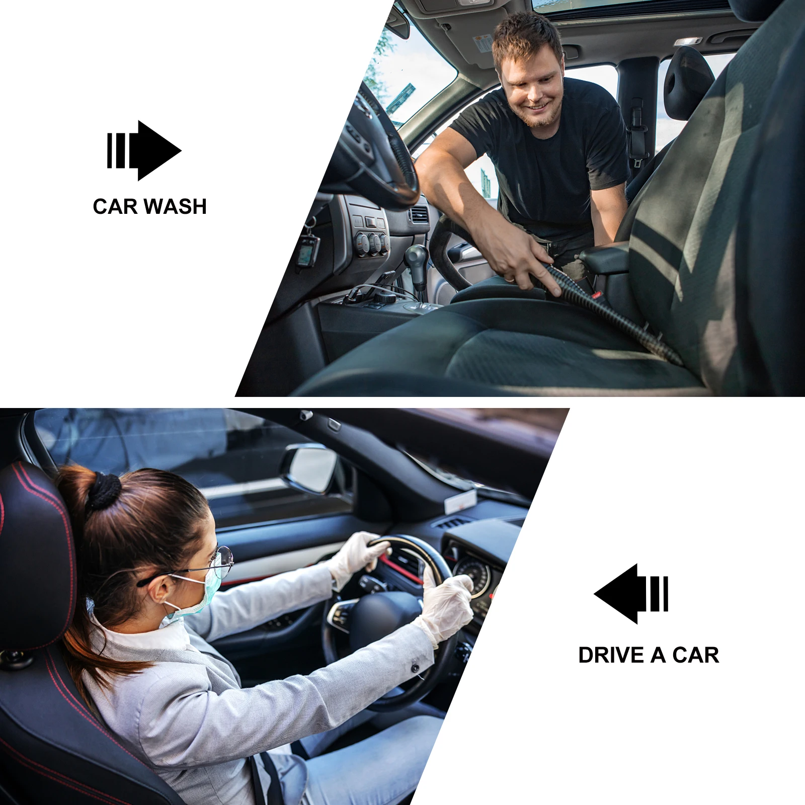 

500 PCS Steering Wheel Cover Cleaning Car Covers High and Low Pressure