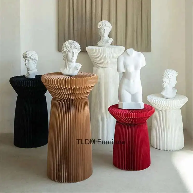 

Designer Coffee Table Display Stand Paper Craft Geometry Cabinet Commercial Nordic Decoration Exhibition Stand Ins Bedside Table
