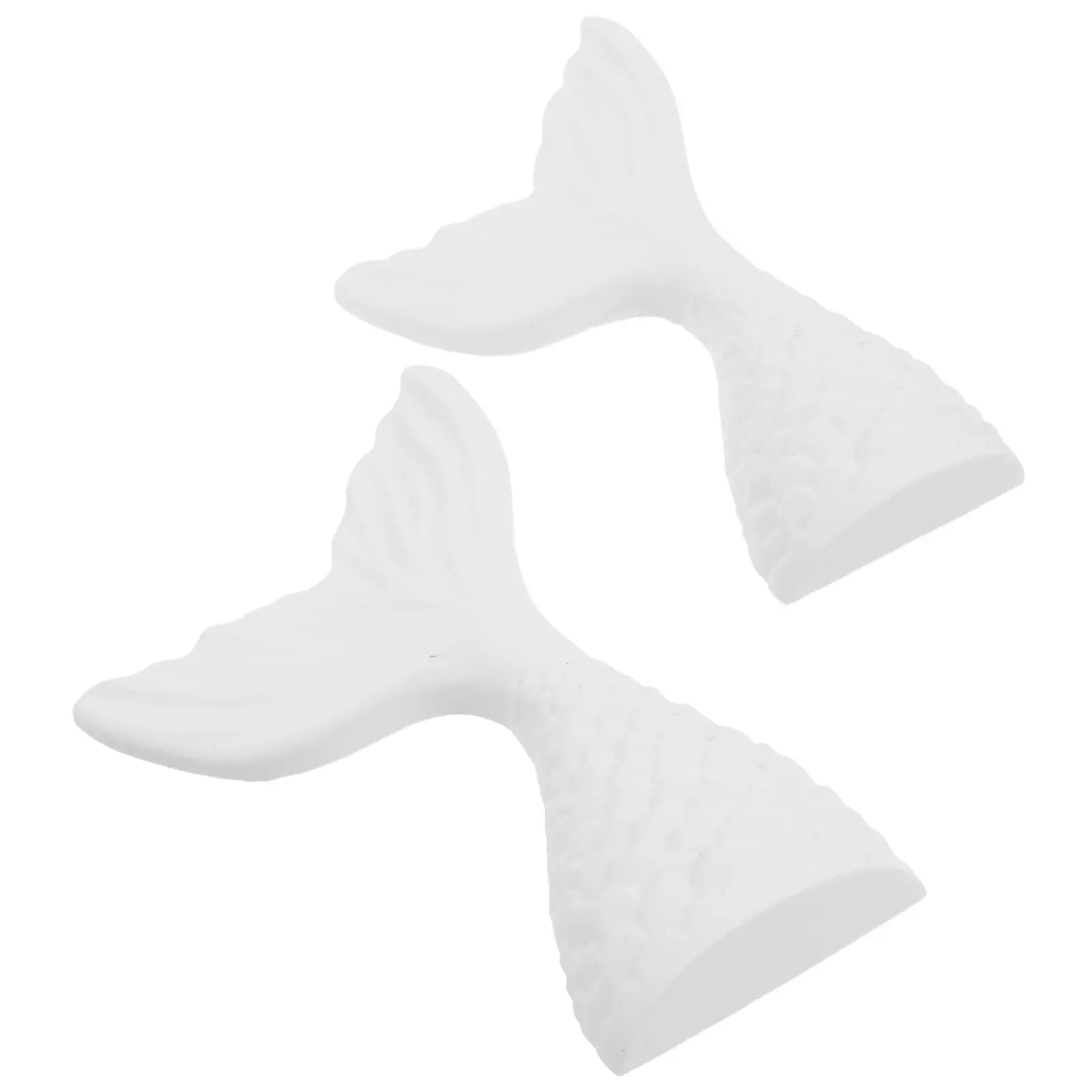 2Pcs Gypsum Fish Tail Ornament Photography Accessories Beach Birthday Photo Props Jewelry Photography Stand Rustic Coastal Decor