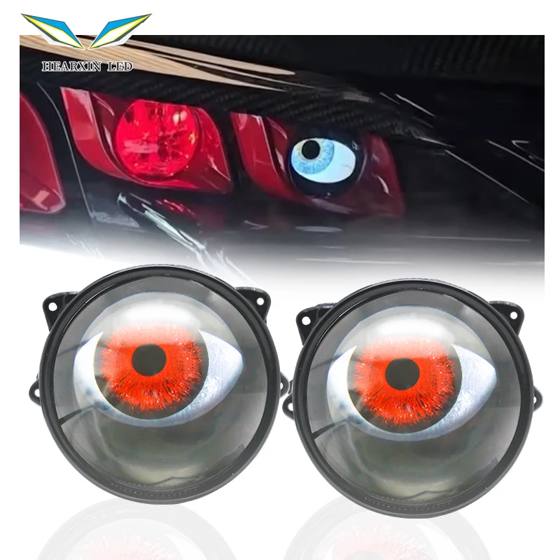 

Dynamic Devil Eyes Lens Lights For 12v Car Demon Eye Red Eye Retrofit Kits Headlight Modified Eagle Eye Light Cars Accessory