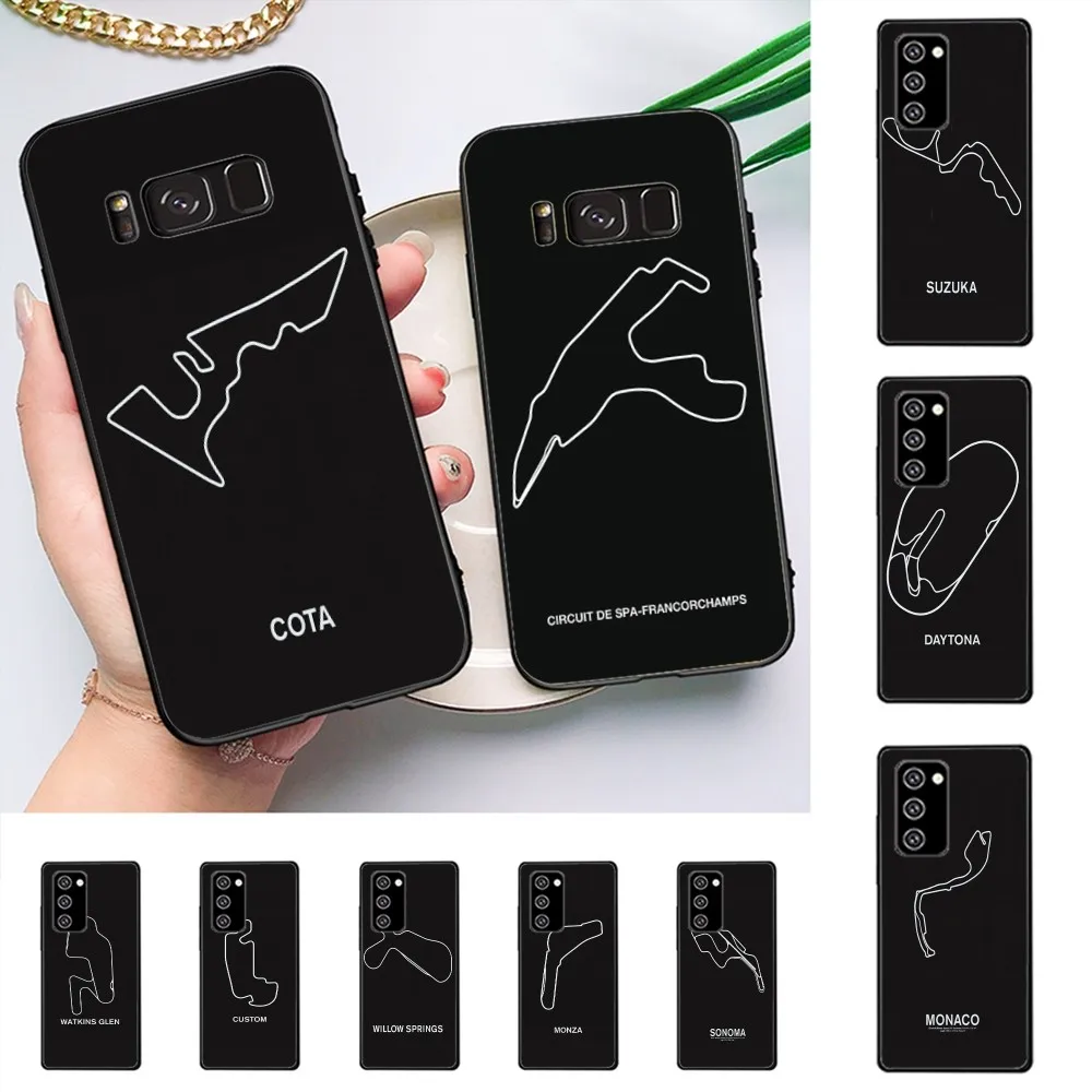 F1 Race Track map Phone Case For Samsung J 7 plus 7core J7 neo J6 plus prime J6 J4 J5 Mobile Cover