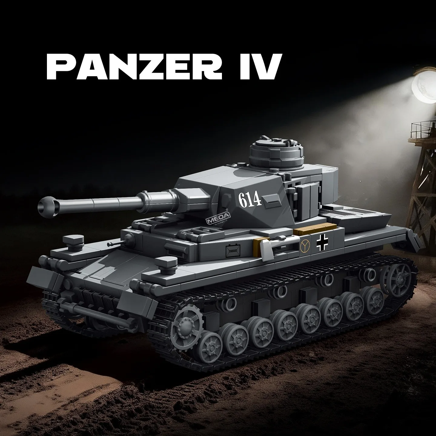 

DIY Panzer IV Tanks Building Block Model WW2 German Medium Tank Self-assemble Bricks Model Toys Kits