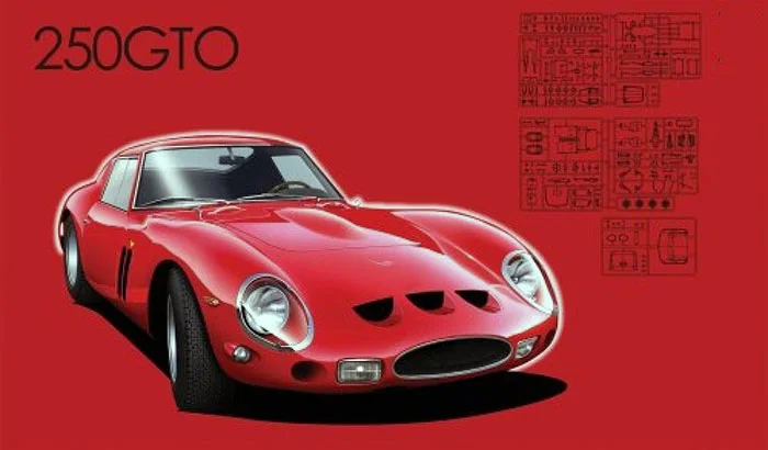 Fujimi 1:24 250 GTO 12337 Assembled Vehicle Model Limited Edition Static Assembly Model Kit Toys Gift