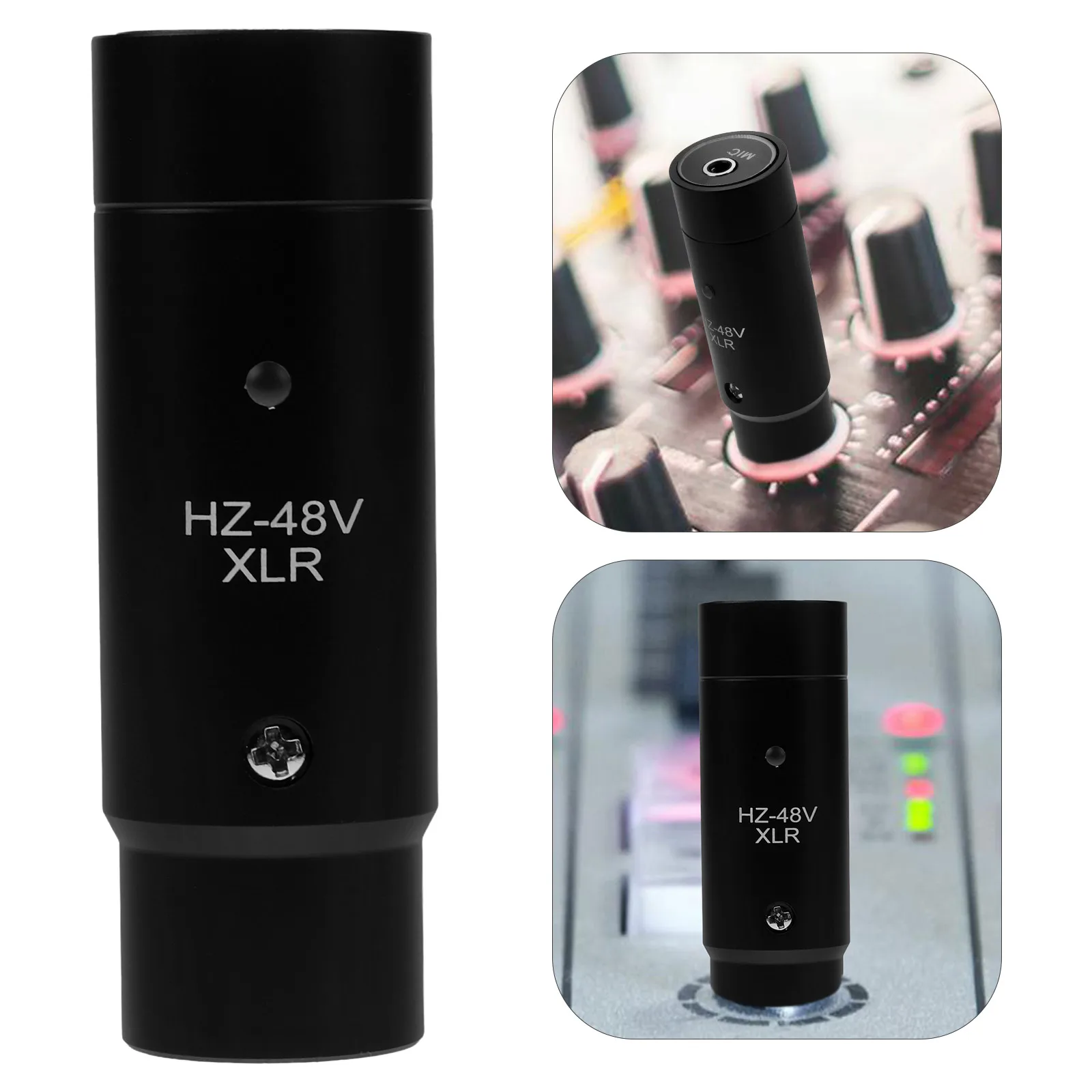 

XLR Adapter Mic Screw Amplifier Connector Metal Aluminum Tube Lavalier Microphone