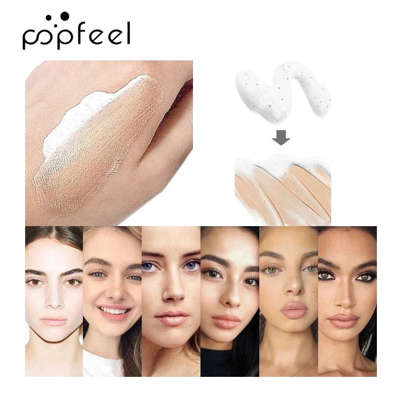 Goat Milk Magical Moisturizing Face Foundation Change Color Makeup Base Brighten Skin Tone Concealer Foundation TSLM1