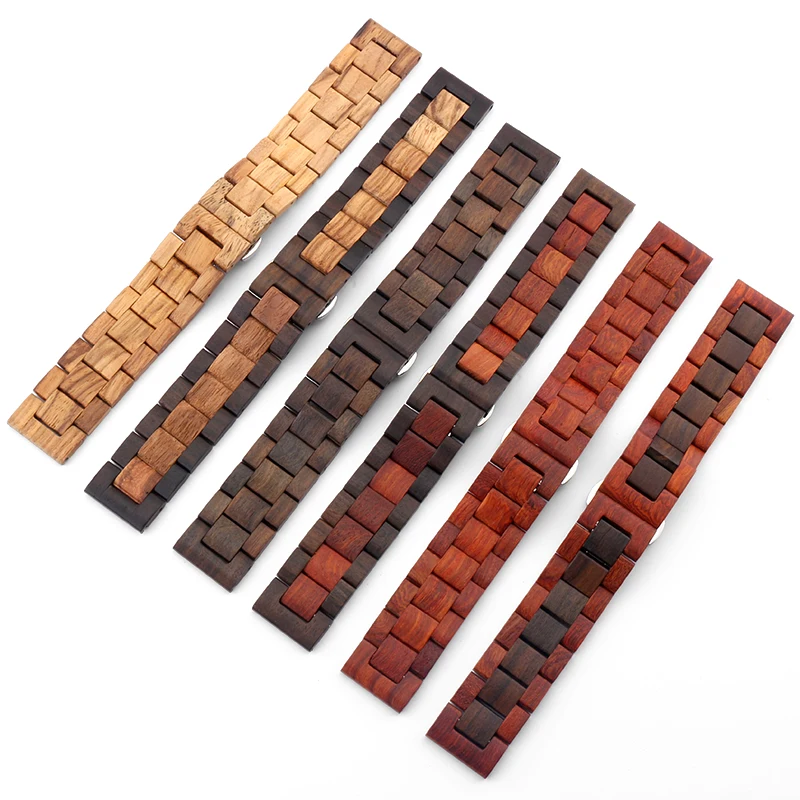 Bracelet en bois pour SeATM pour Omega pour Huawei Watch, Bracelet en bois pour Amazfit GTS, Bracelet pour homme et femme, 20mm, 22mm, GT4, 3/2, 42mm, 46mm