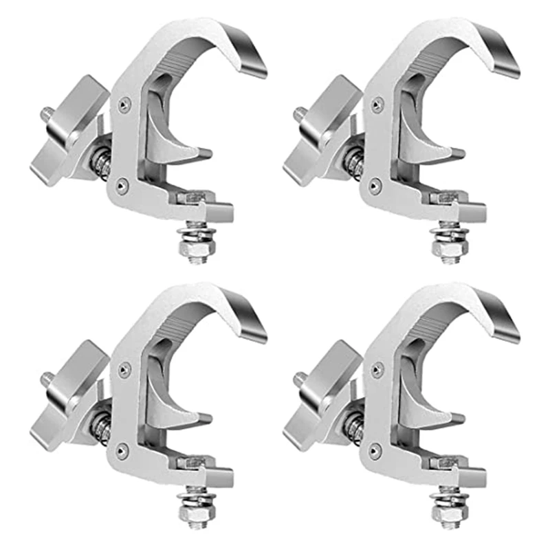 

12X Lighting Clip Hook, Aluminum Alloy Professional Rack Clamp, For Moving The Head Stage Stage Lighting Fixtures
