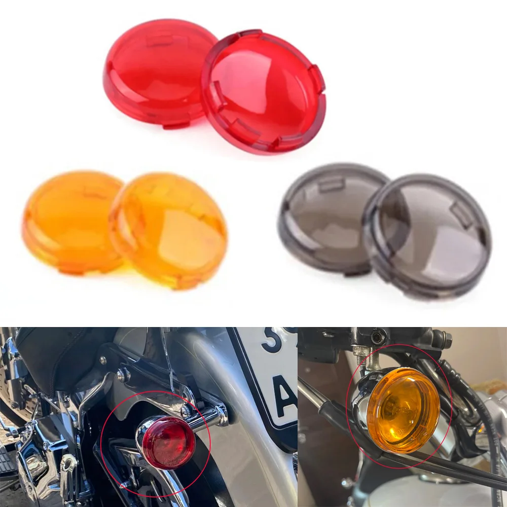 Motorcycle Turn Indicator Signal Light Lens Cover For Harley Sportster 883 1200 Touring Road King Dyna Softail Heritage Fatboy