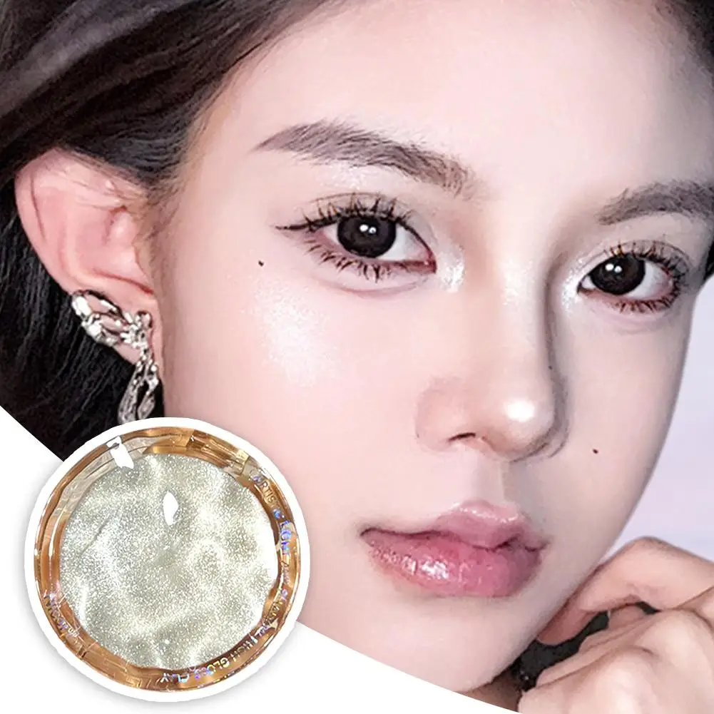 Highlighter Pó Paleta com Glitter Diamante, Rosto Durável Contorno, Shimmer Maquiagem, Cosméticos impermeáveis, 3 Cores, N0k9